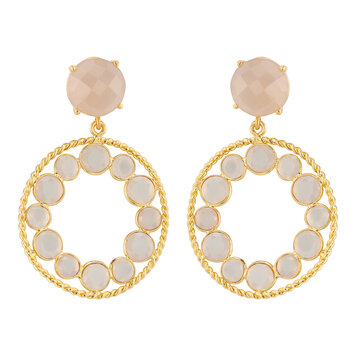 Exclusive round grijs chalcedoon