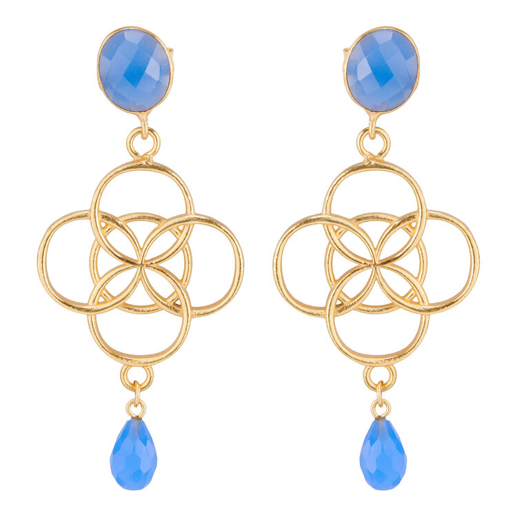 NOX Essence of life double stone blauw chalcedoon