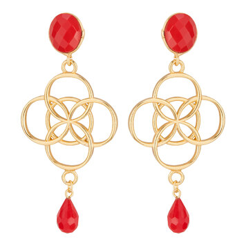 Essence of life double stone red coral