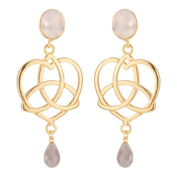 Essence of unity double stone grey chalcedony