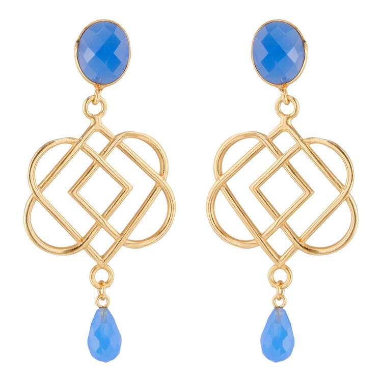 NOX Essence of love double stone blauw chalcedoon