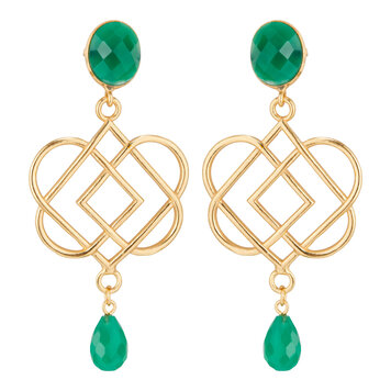 Essence of love double stone green onyx