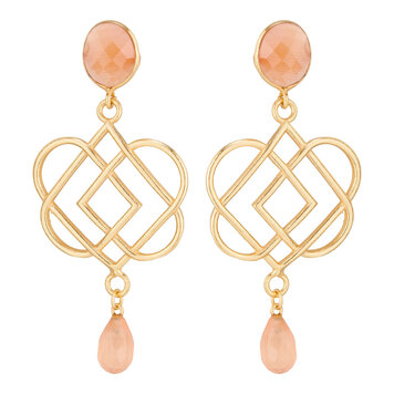 Essence of love double stone orange chalcedony