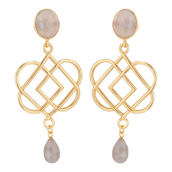 Essence of love double stone grey chalcedony