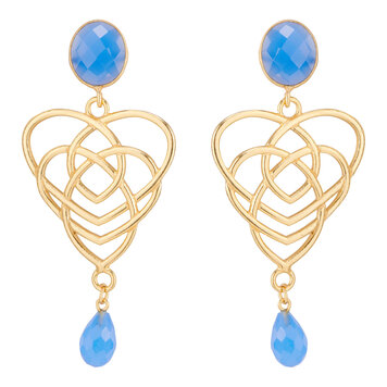 Essence of motherhood double stone blue chalcedony