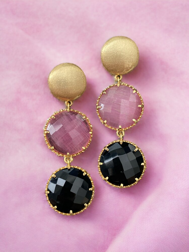 NOX Monalisa double round roze & zwart