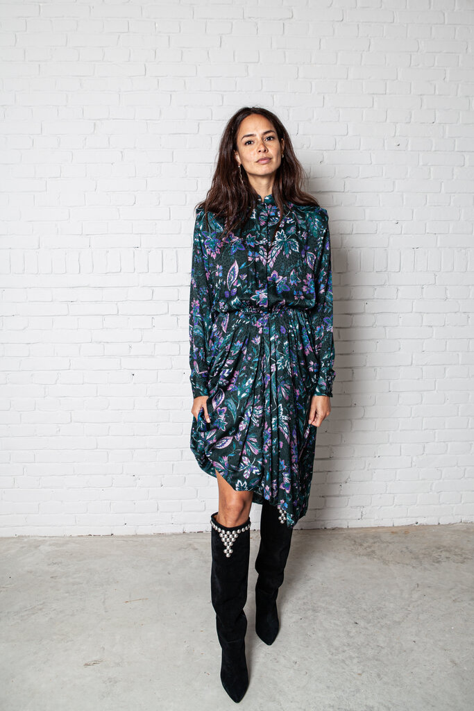 Marant Étoile Dress  Okleya dark green.