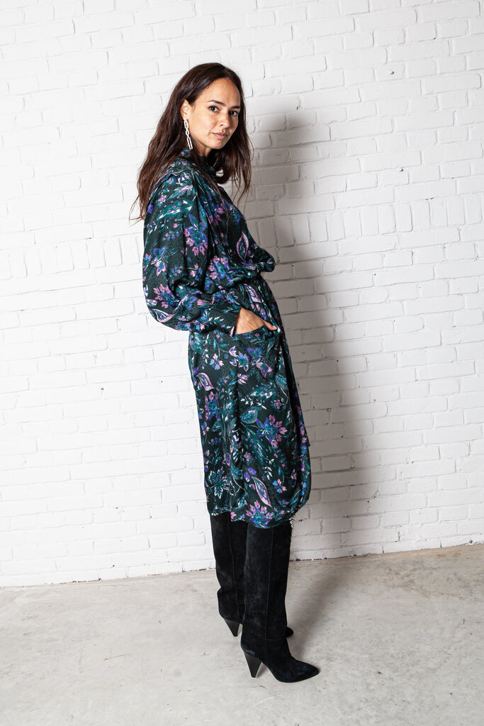 Marant Étoile Dress  Okleya dark green.