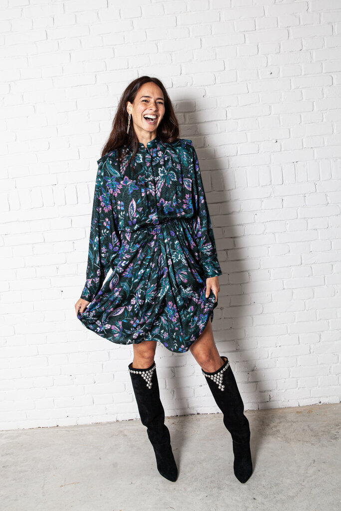 Marant Étoile Dress  Okleya dark green.