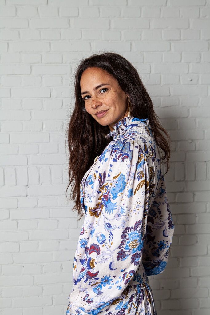 Marant Étoile Dress Bazin ecru.