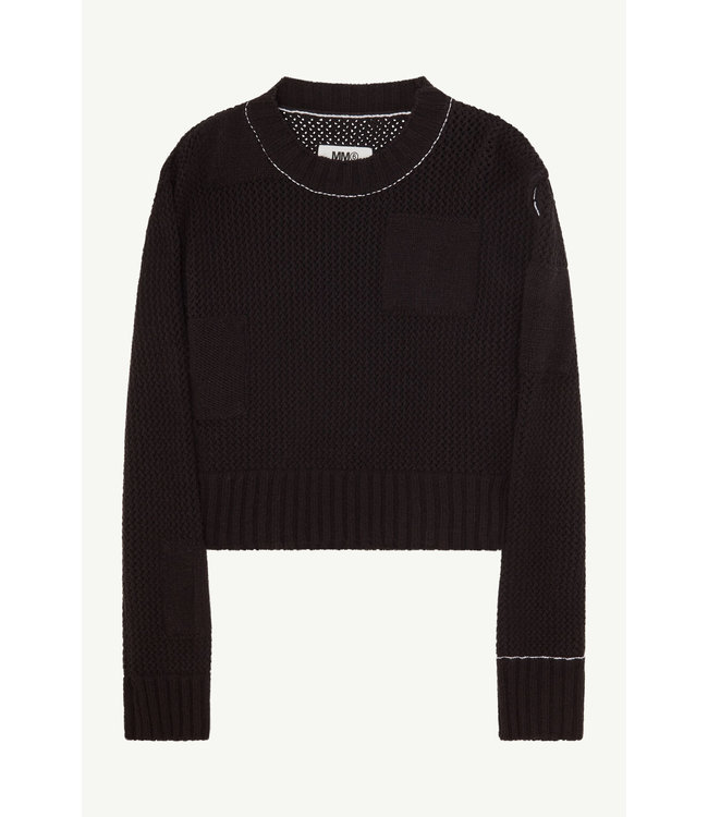 MM6 Pullover Patch knit black