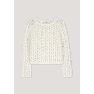 R he Resort style knitted top off white