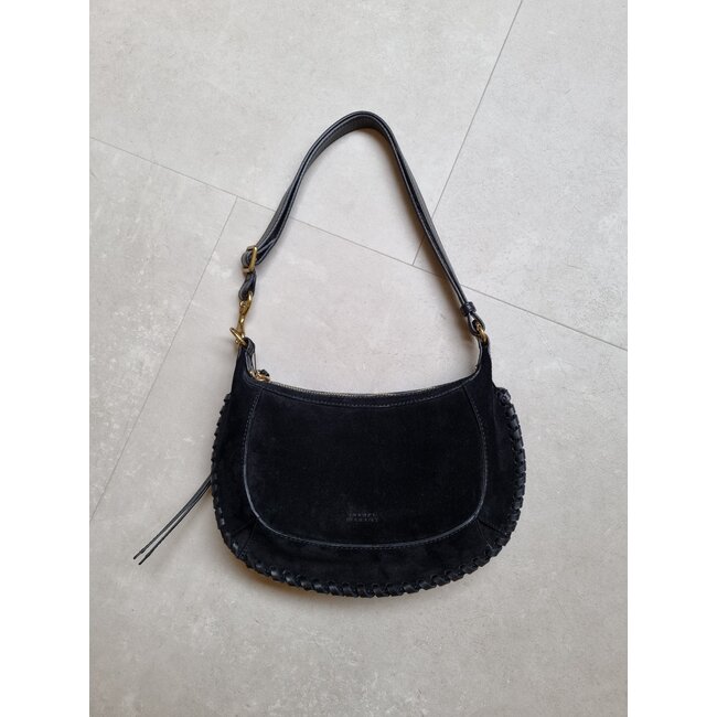 Isabel Marant Oskan moon soft bag black suede