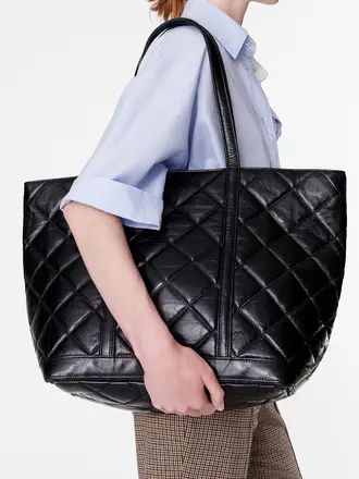 Vanessa Bruno Bag Vanessa Bruno Quilted Leather XL black