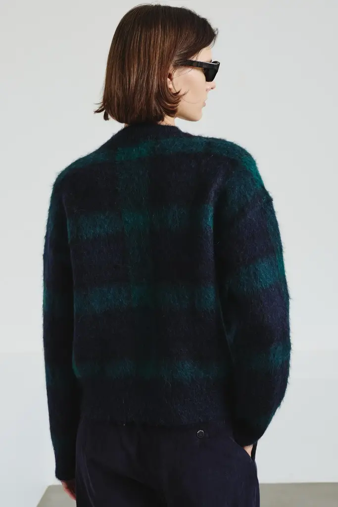Pomandère Pull Pomandere 252-8462 74339 navy green check