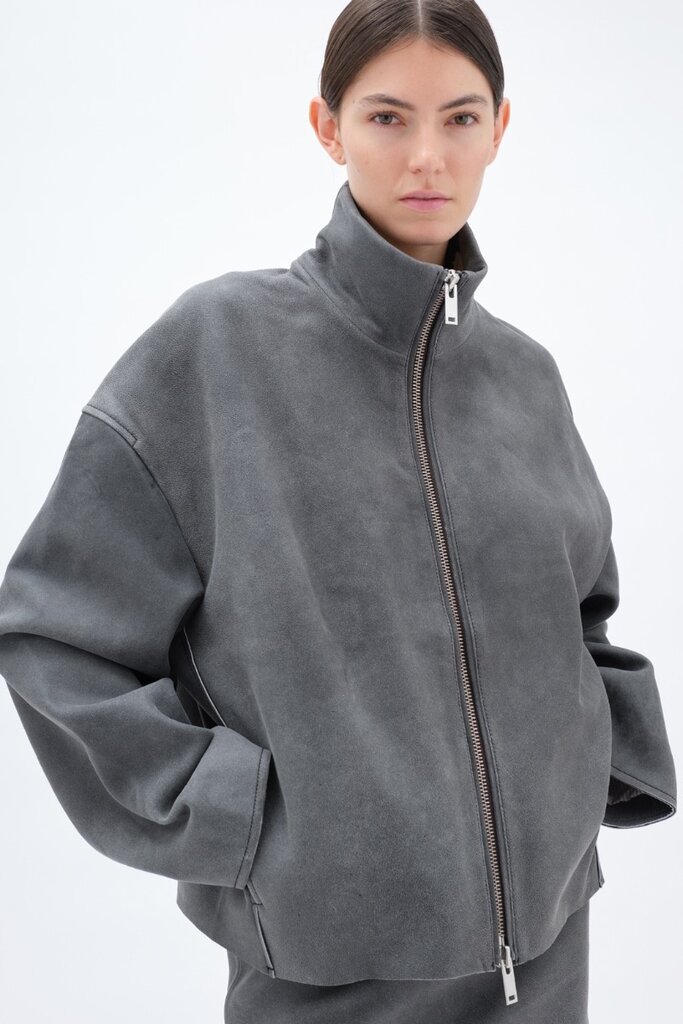 Remain Jacket Remain Bonded leather dark grey
