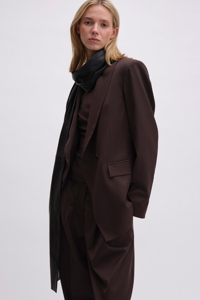 Remain Blazer Remain Double breasted dark brown/black coffee