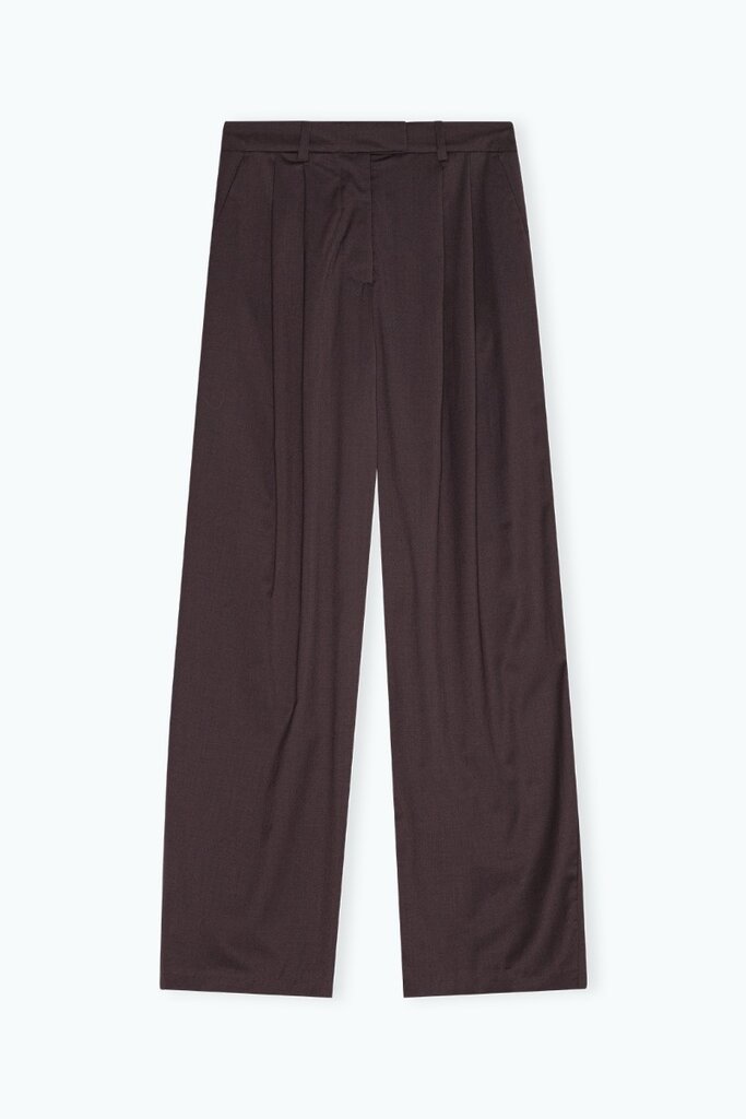 Remain Pants Remain Cocoon suiting with pleats dark brown