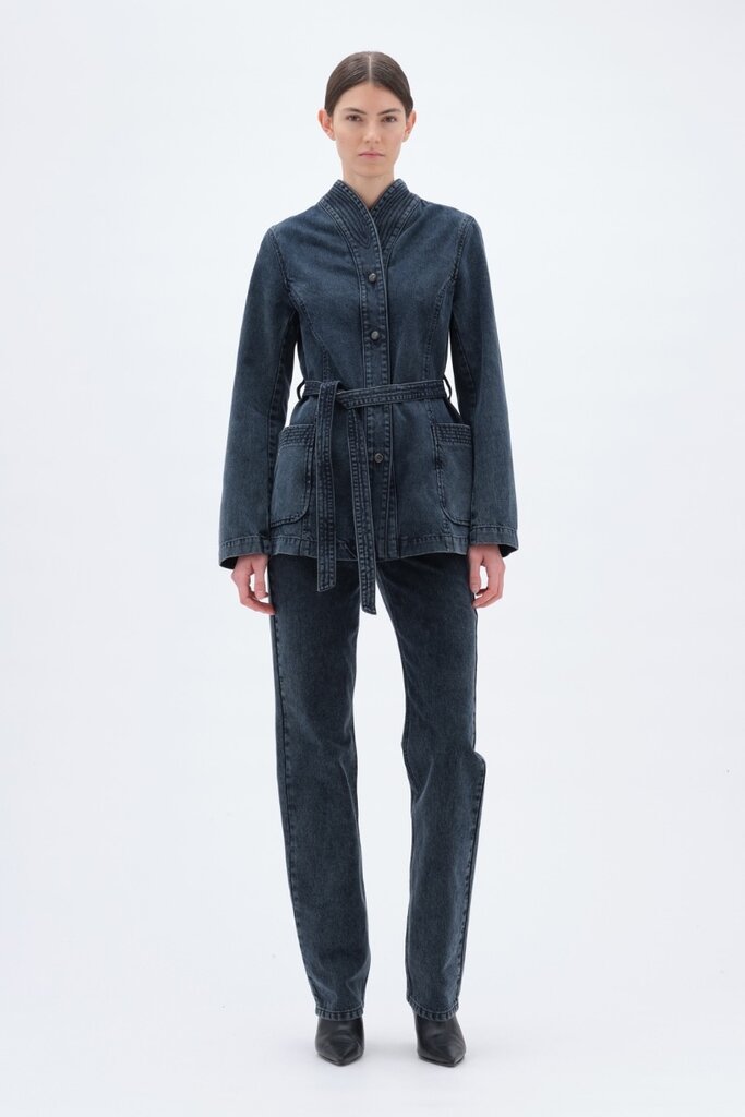 Remain Jacket Remain Belted denim black