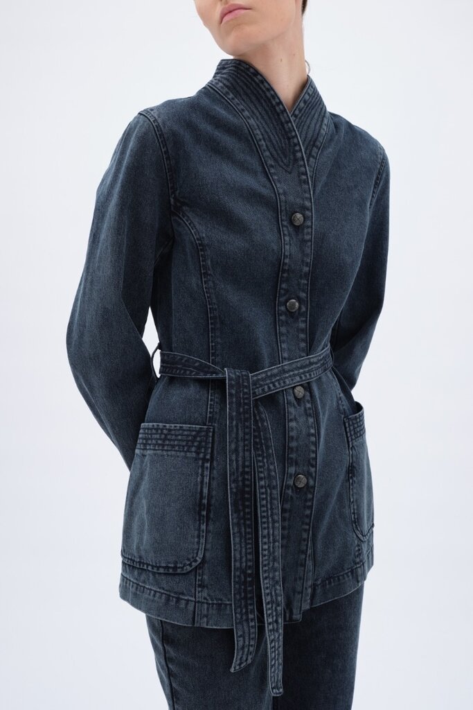 Remain Jacket Remain Belted denim black