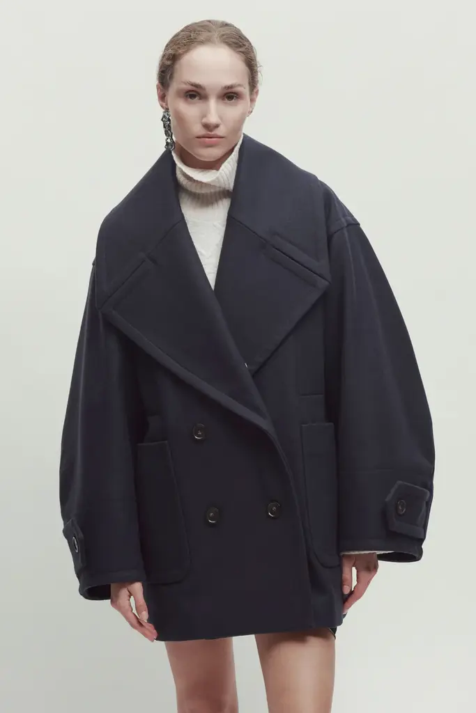 Erika Cavallini Coat Erika Cavallini P6WM01 navy