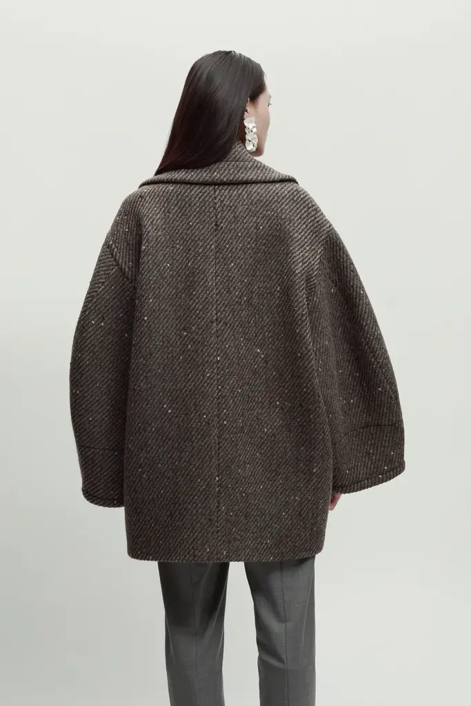 Erika Cavallini Coat Erika Cavallini P6WN01 brown wool