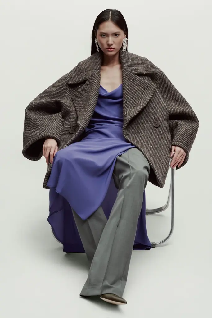 Erika Cavallini Coat Erika Cavallini P6WN01 brown wool