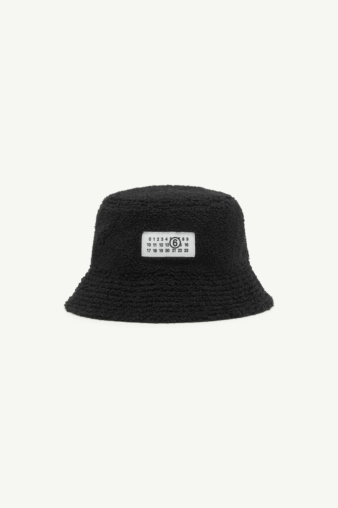MM6 Maison Margiela Hat MM6 Reversible teddy nylon bucket hat black