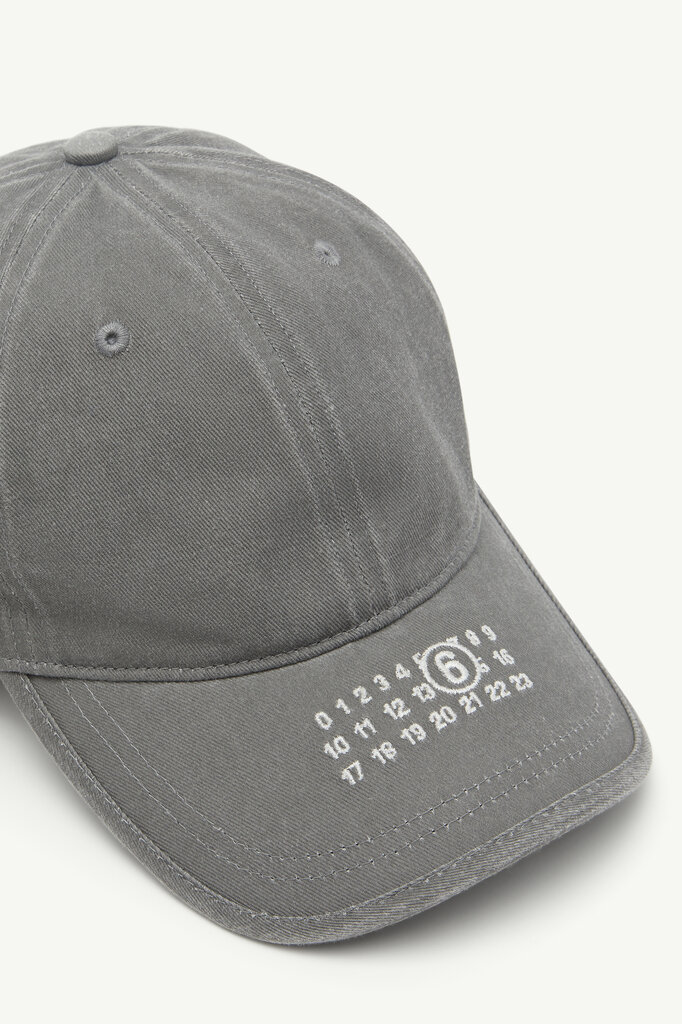 MM6 Maison Margiela Cap MM6 Washed cotton label grey