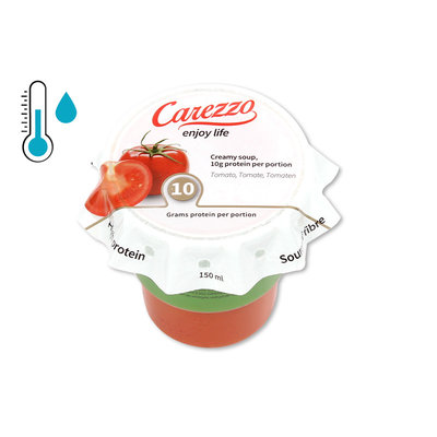 Carezzo Tomaten crème soep - 1 x 150 ml, met 10 gram eiwit per portie Carezzo Tomaten crème soep - 1 x 150 ml, met 10 gram eiwit per portie