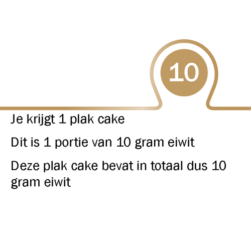 Carezzo Vegetarische Cake - 1 plakje x 50 g, bevat 10 gram eiwit per plakje en is een bron van vezels