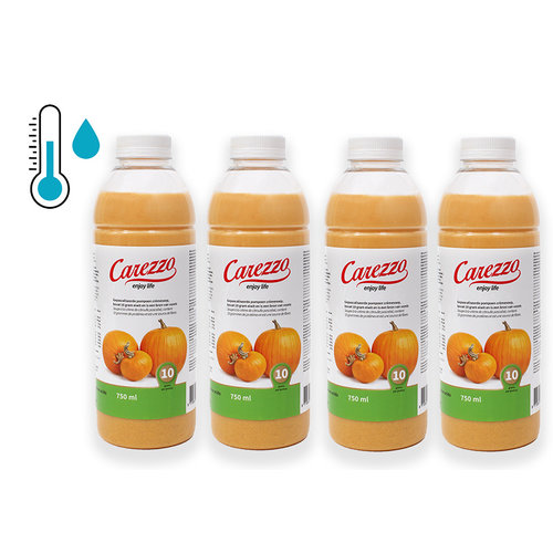 Carezzo Flessen Voordeelbox - Pompoen crème soep 4 x 750 ml Carezzo Flessen Voordeelbox - Pompoen crème soep 4 x 750 ml