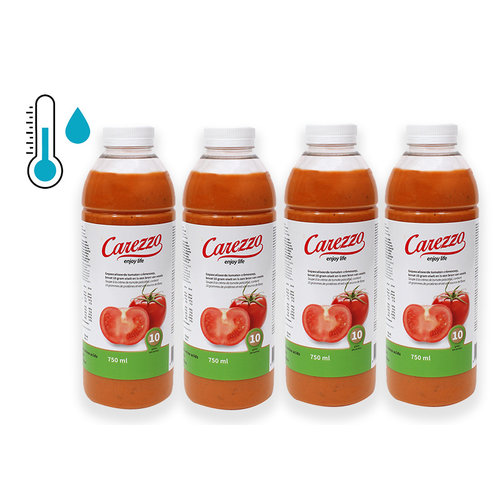 Carezzo Flessen Voordeelbox - Tomaten crème soep 4 x 750 ml Carezzo Flessen Voordeelbox - Tomaten crème soep 4 x 750 ml