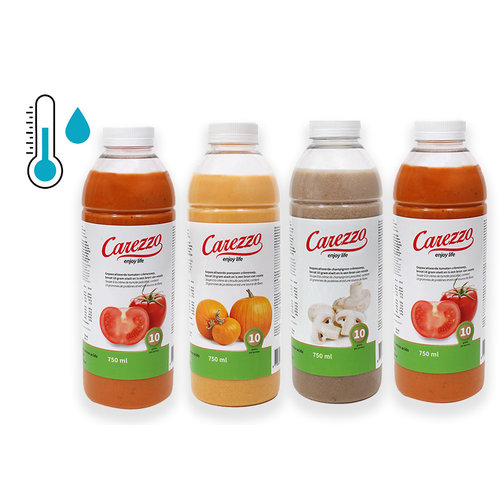 Carezzo Flessen Voordeelbox - 3 Smaken 4 x 750 ml Carezzo Flessen Voordeelbox - 3 Smaken 4 x 750 ml