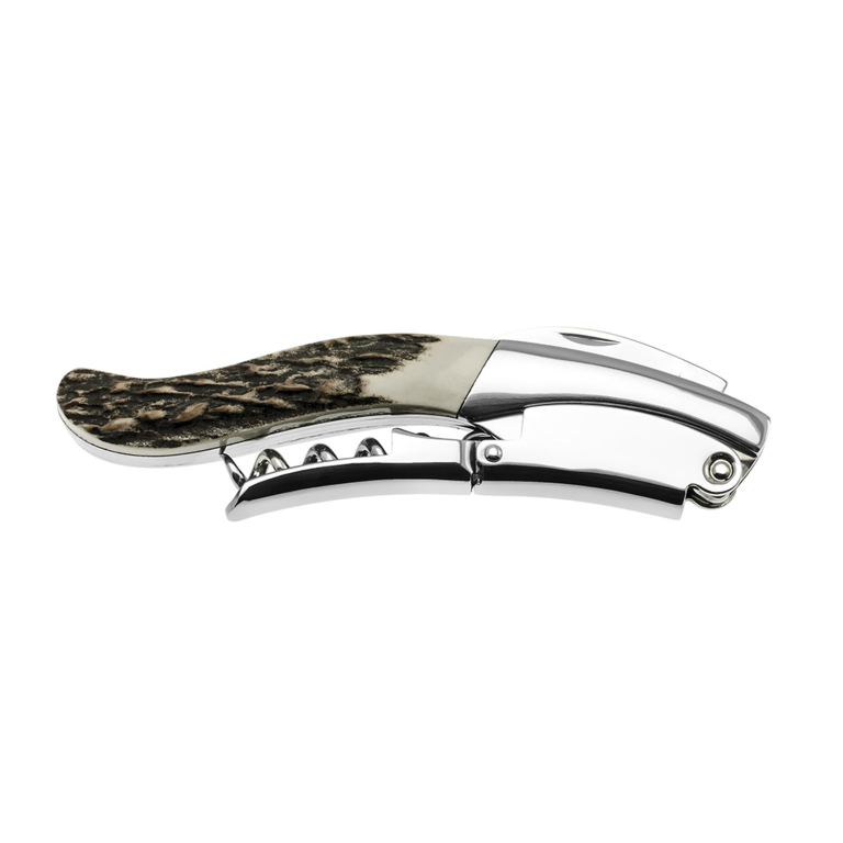 Legnoart Corkscrew “Ghemme” in stainless steel and deer horn