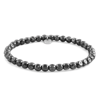 Gunmetal plated Diamond Giza bracelet with black leather – Tateossian USA