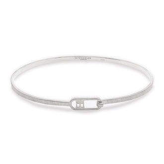 Tateossian T Bangle in Brushed Finish - Size M