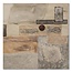 Schilderij Abstracte blokken , 2 maten , beige multikleur ( wanddecoratie )