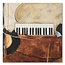 Schilderij Abstracte piano , 2maten , bruin beige ( wanddecoratie )