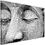 Schilderij Boeddha ogen, 2 maten, zwart-wit, Premium print