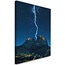 Schilderij Bliksem, 2 maten, blauw, Premium print