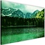 Schilderij Bergmeer, 2 maten, groen/blauw, Premium print
