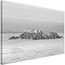 Schilderij Bergtoppen boven de wolken, 2 maten, zwart-wit, Premium print