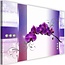 Schilderij Abstracte Orchidee, 2 maten, wit-paars