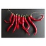 Schilderij Chili pepers, 4 maten, zwart/rood