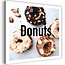 Schilderij Donuts, 80x80cm