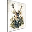 Schilderij Artistieke hert (print op canvas), 2 maten (wanddecoratie)