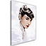 Schilderij Audrey Hepburn 3 , 2 maten , zwart wit ,Premium print