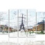 Schilderij , Eiffeltoren Parijs , Multikleur ,4 maten , 5 luik , wanddecoratie , Premium print , XXL