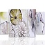 Schilderij , Bloemen in pastel ,4 maten , 5 luik , multikleur, wanddecoratie , Premium print , XXL